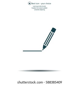 pencil icon , vector illustration