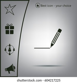 pencil icon , vector illustration