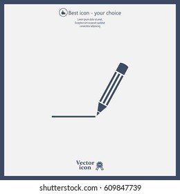 pencil icon , vector illustration