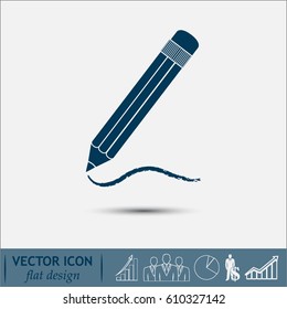 pencil icon , vector illustration