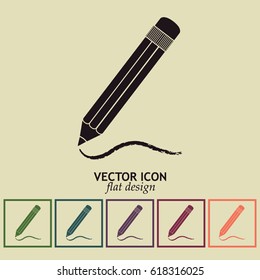pencil icon , vector illustration
