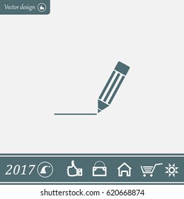 pencil icon , vector illustration