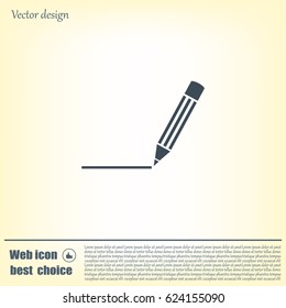 pencil icon , vector illustration