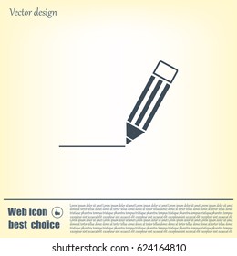 pencil icon , vector illustration