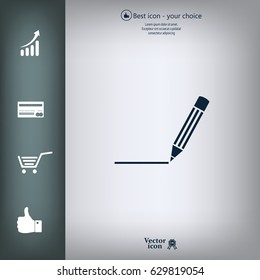 pencil icon , vector illustration