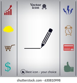 pencil icon , vector illustration