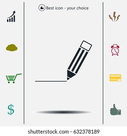 pencil icon , vector illustration