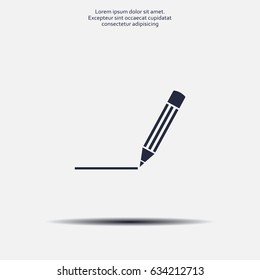 pencil icon , vector illustration