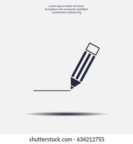 pencil icon , vector illustration