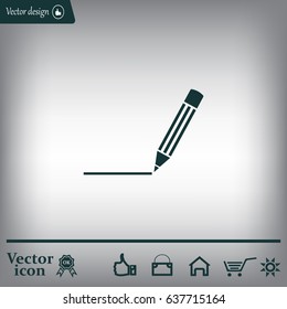 pencil icon , vector illustration
