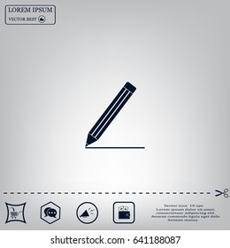 pencil icon , vector illustration
