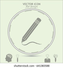 pencil icon , vector illustration