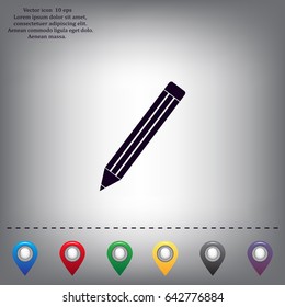 pencil icon , vector illustration