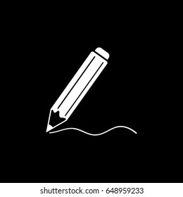 Pencil icon. Vector illustration.