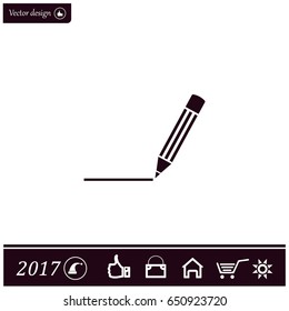 pencil icon , vector illustration