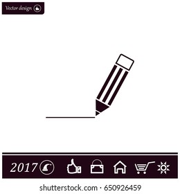 pencil icon , vector illustration