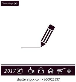 pencil icon , vector illustration