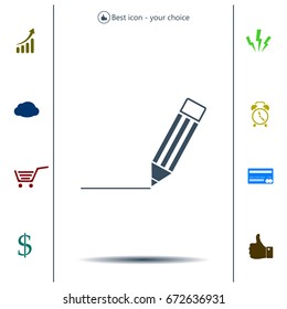 pencil icon , vector illustration