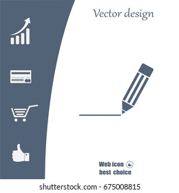 pencil icon , vector illustration