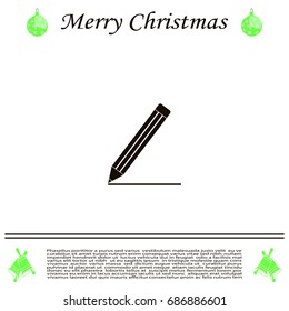 pencil icon , vector illustration