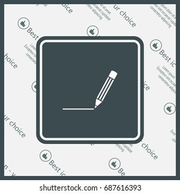 pencil icon , vector illustration