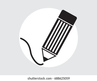 pencil icon, vector illustration