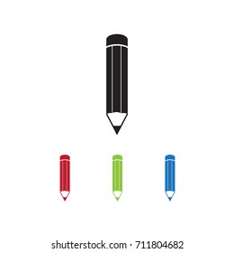Pencil icon vector illustration.