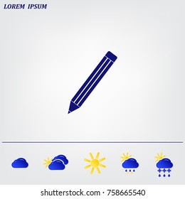 pencil icon , vector illustration
