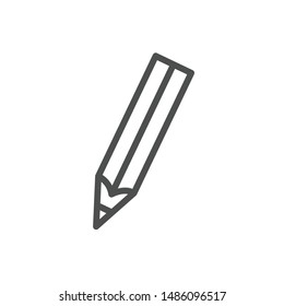 pencil icon , vector illustration. Pencil - vector icon in black on a white background.