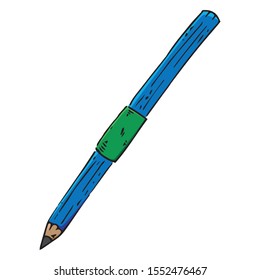 Pencil icon. Vector illustration of clerical pencil. Hand drawn drawing and drawing tool.