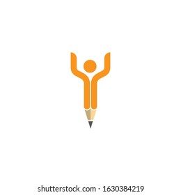 Pencil  icon Vector Illustration design Logo template