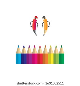 Pencil  icon Vector Illustration design Logo template