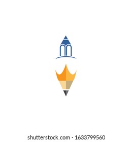 Pencil  icon Vector Illustration design Logo template