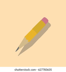 Pencil icon, vector illustration design. Education objects collection.