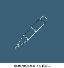 Pencil icon, vector illustration design. Education objects collection.