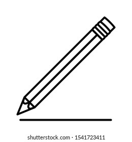 pencil icon vector illustration. Editable pencil icon for web and mobile.