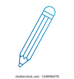 Pencil Icon, Vector Illustration, Education Colour Outline