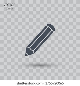 Icono de lápiz. Ilustración del vector EPS 10.