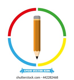 pencil icon vector illustration EPS 10.