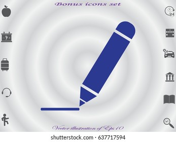 pencil icon vector illustration eps10