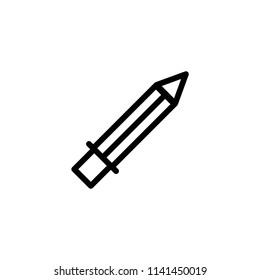 Pencil icon vector illustration in flat style.