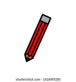 Pencil icon, vector illustration. Flat design style. vector pencil icon illustration isolated on white background, pencil icon Eps10. pencil icons graphic design vector symbols.