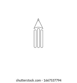 pencil icon. Vector illustration of flat style design
