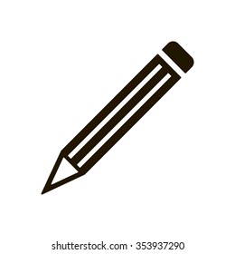 Pencil icon, vector illustration. Flat design style