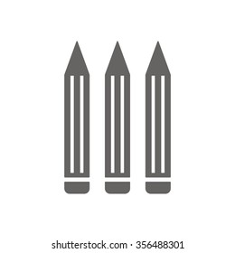 pencil icon, vector illustration. Flat design  