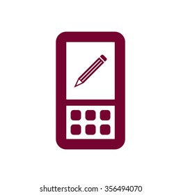 pencil icon, vector illustration. Flat design  