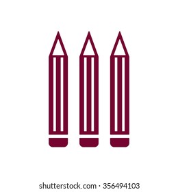 pencil icon, vector illustration. Flat design  