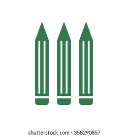 pencil icon, vector illustration. Flat design  
