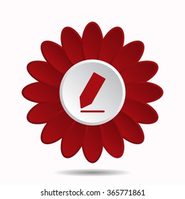 pencil icon, vector illustration. Flat design style