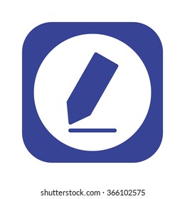 pencil icon, vector illustration. Flat design style